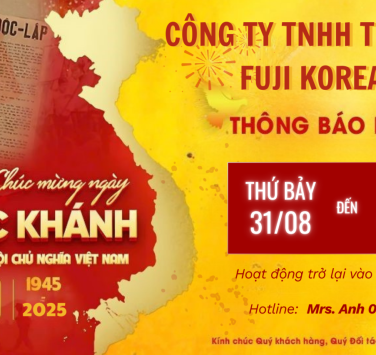 THÔNG BÁO LỊCH NGHỈ LỄ QUỐC KHÁNH 2/9
